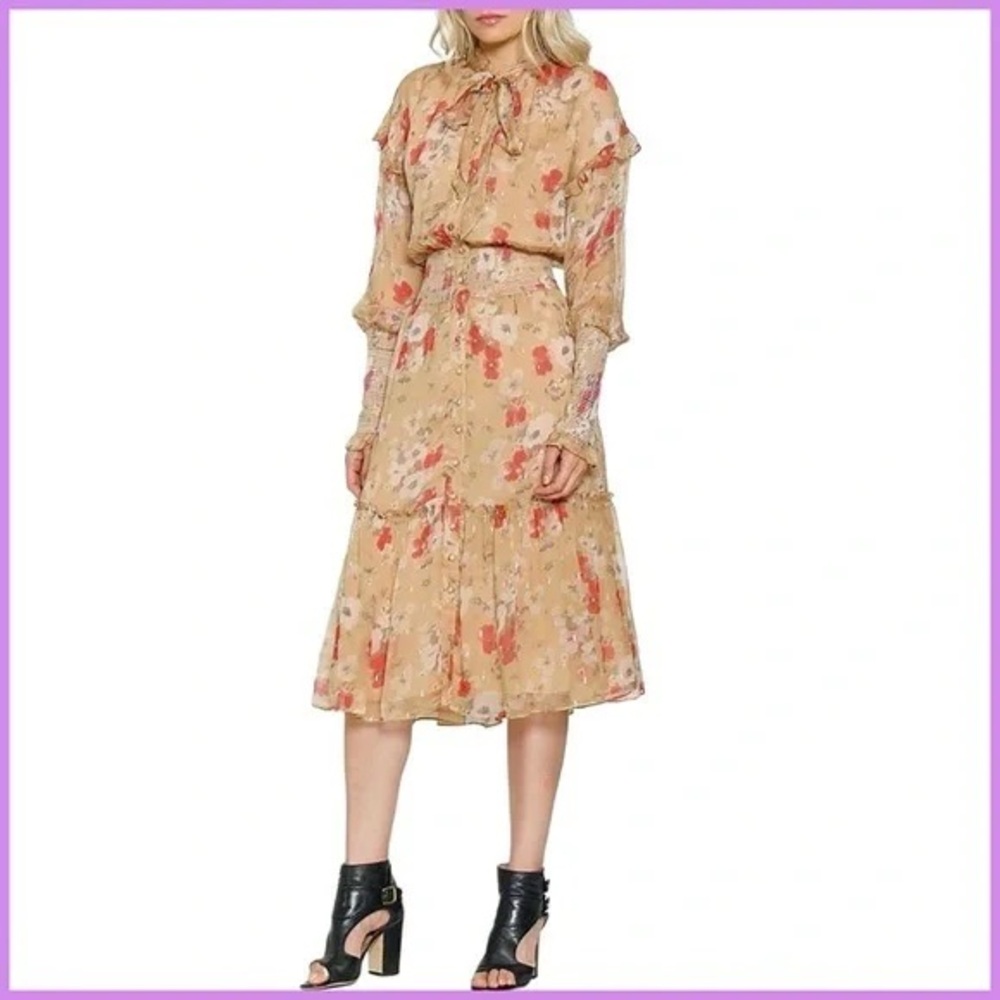 Walter Baker Red Poppy midi dress